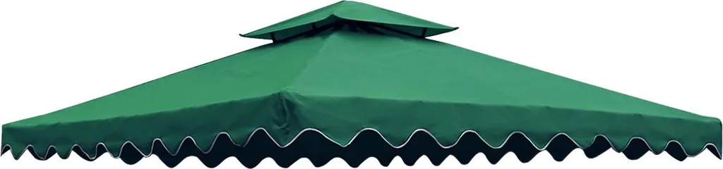 Toit Gazebo anti-chaleur vert militaire contre UV et stagnation de l'eau