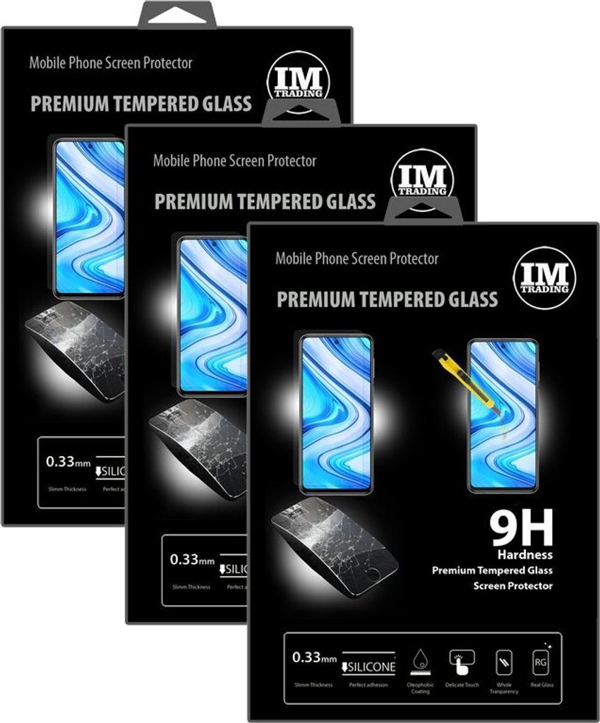3X Panzer Schutz Glas 9H Tempered Glass Display Schutz Folie Display Glas Screen Protector für XIAOMI REDMI NOTE 9S