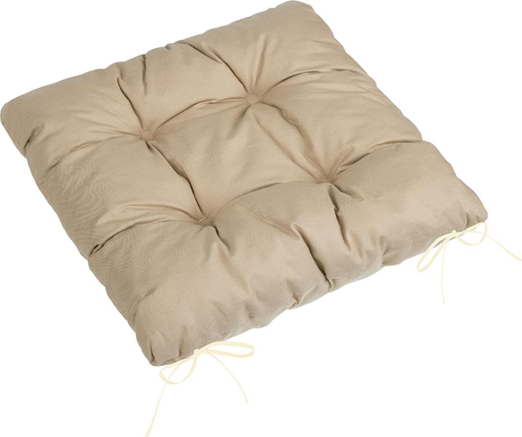 Sitzkissen Adéla gesteppt - 40x40 cm - Beige