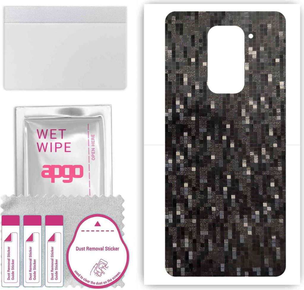 apgo Rückseite Schutzfolie, Skin, kompatibel mit Xiaomi Redmi 10X 4G, Hinten Displayschutzfolie aus Vinylfolie, kratzfest, einfache Montage - Carb...