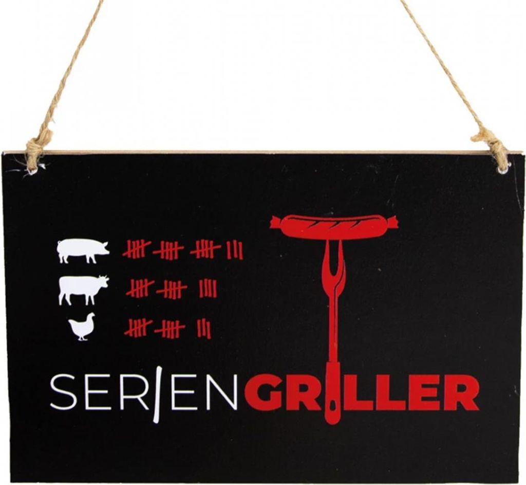 BBQ Schild ";Seriengriller"; als Geschenk für Grillfans Produktbild 