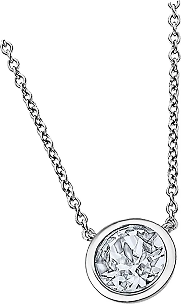 Collier ras de cou rond en argent 925 et Zirconia brillant Lotus
