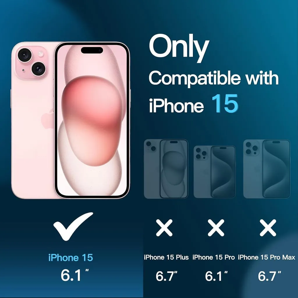 Protection d'Écran iPhone 15 en Verre Blindé 9H Robuste - Pack de 3 - 3