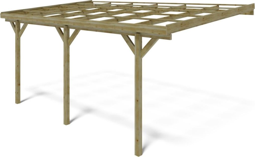 Tettoia posto auto coperto in legno 3x5.24 m - 15 m2 - Immagine del prodotto 