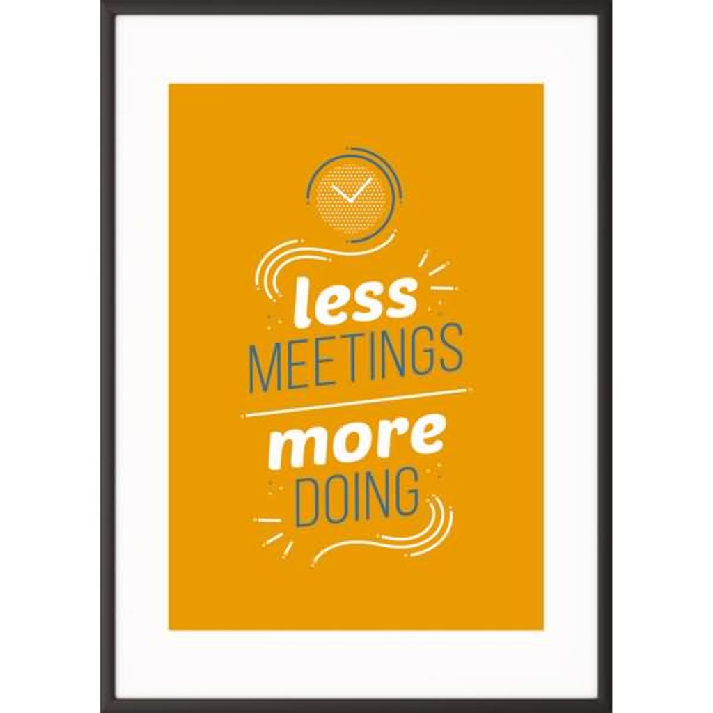PAPERFLOW Wandbild "Less meeting more doing", A3 Produktbild 