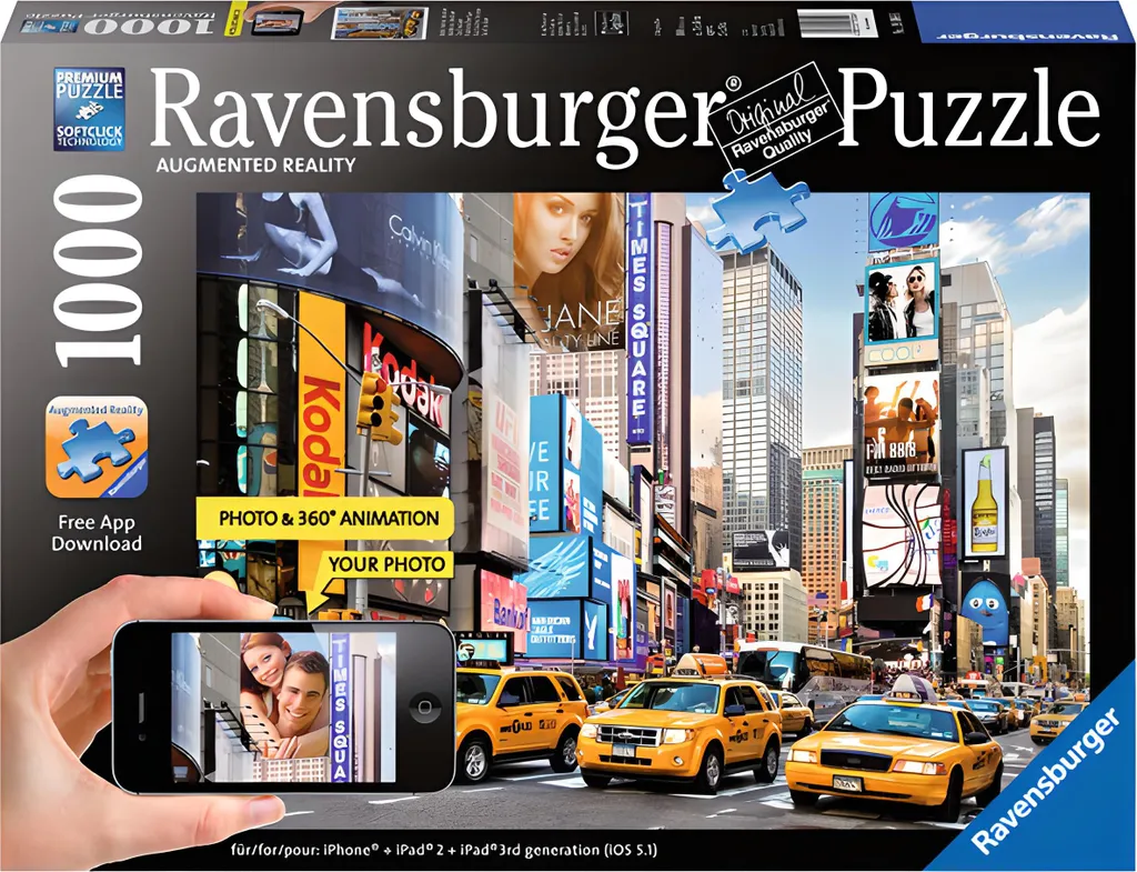 Puzzle 1000 pièces New York Ravensburger avec application smartphone RA
