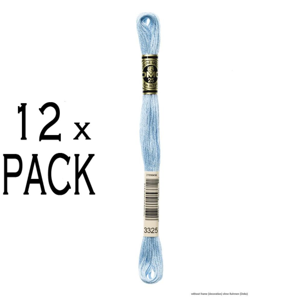 12x DMC-Stickgarn Mouline Special 117MC -3325, 6-fädig, 8m