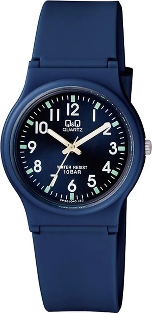 Montre Analogique Mixte Q&Q VP46J040Y - Accessoire Moderne en Résine Noire