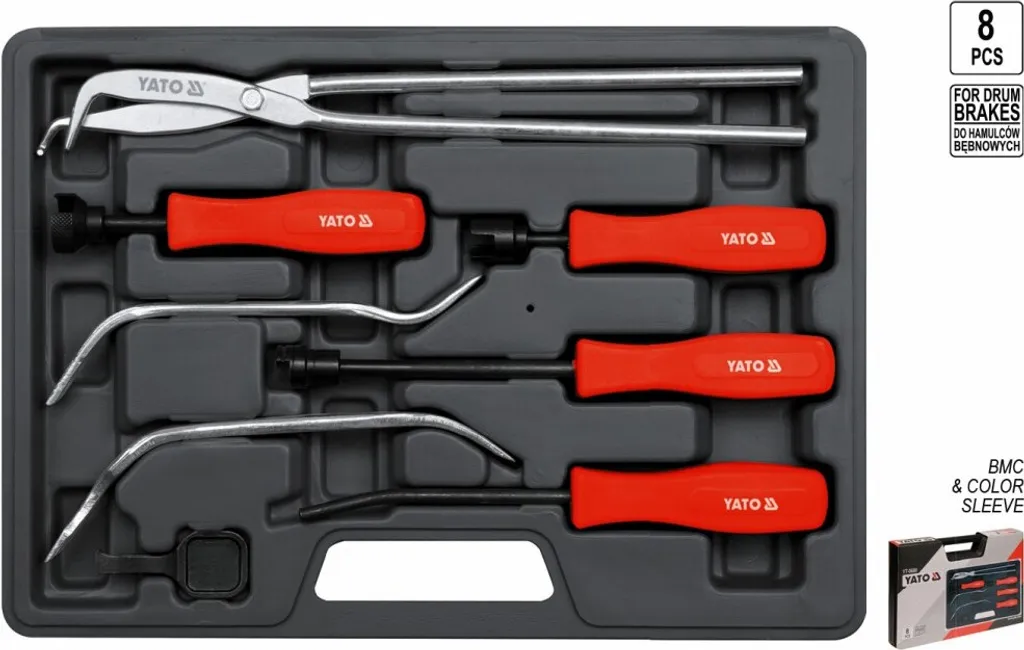 Kit 8 Utensili Revisione Freni Posteria Auto | Strumenti Regolazione Molle