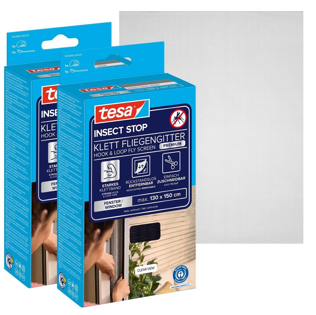 Juego de mosquiteras Comfort, 2 unidades, 1,3 m x 1,5 m, Imagen del producto 