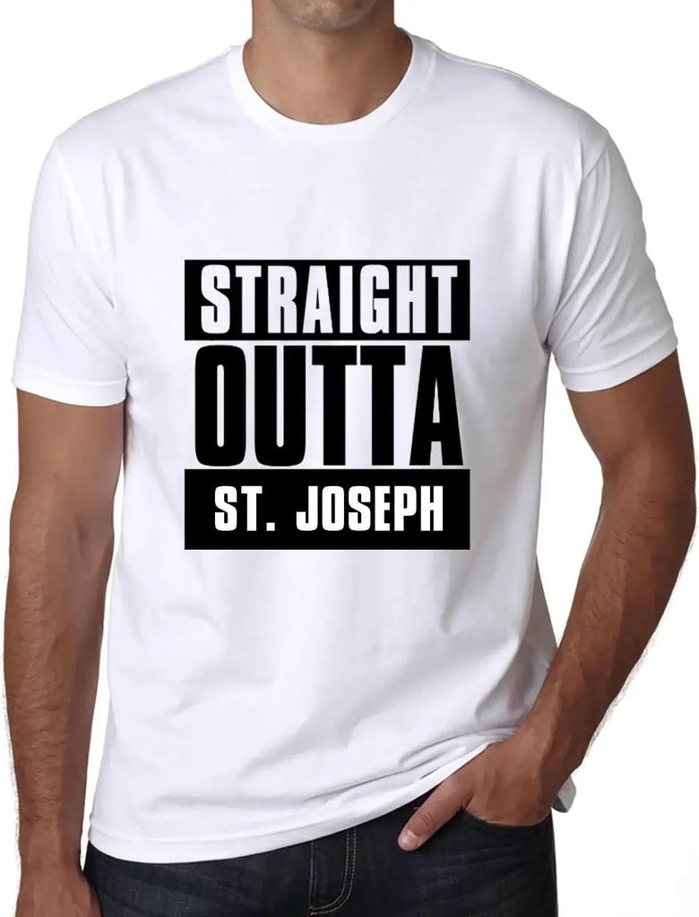 Herren Grafik T-Shirt Direkt aus dem St Joseph – Straight Outta St Joseph – Öko-Verantwortlich Vintage Jahrgang Kurzarm Lustige Druck Geburtstag
