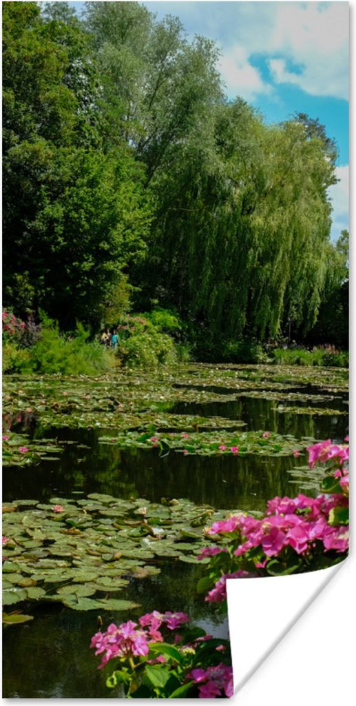 MuchoWow Poster Sommertag mit Seerosen im Garten von Monet in Frankreich 20x40 cm - Plakat - Foto