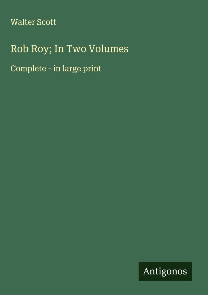 Rob Roy in zwei Bänden