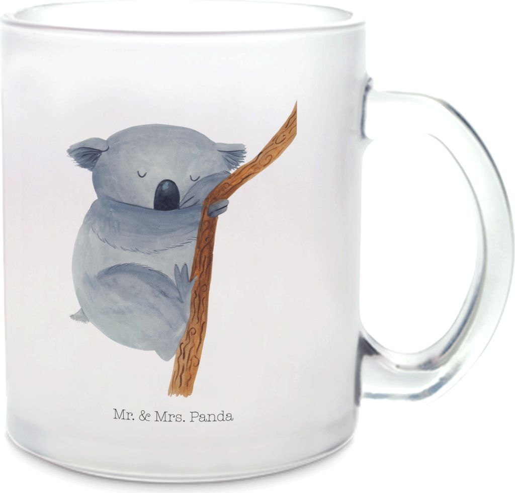 Mr. & Mrs. Panda Trinkglas Koalabär - Transparent - Geschenk, Teetasse, Bär, Teeglas, schlafen, glastasse, Schlafzimmer, Koala, Pott, Traumland, ...