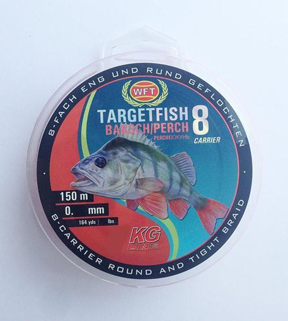 WFT TF8 Barsch red 150m - Barschschnur, Durchmesser/Tragkraft:0.10mm / 7kg Tragkraft
