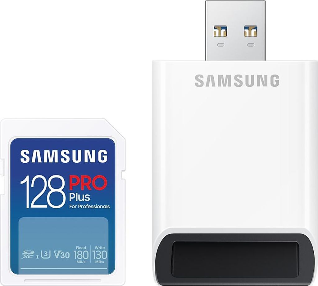 Samsung MB-SD128SB/WW Carte SD 128GB Samsung SDXC PRO Plus Image du produit 