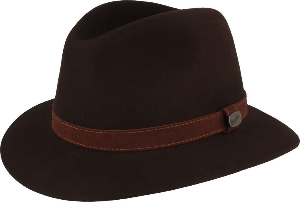 Borsalino feiner Hasenhaarhut Rustico Traveller mit Lederband