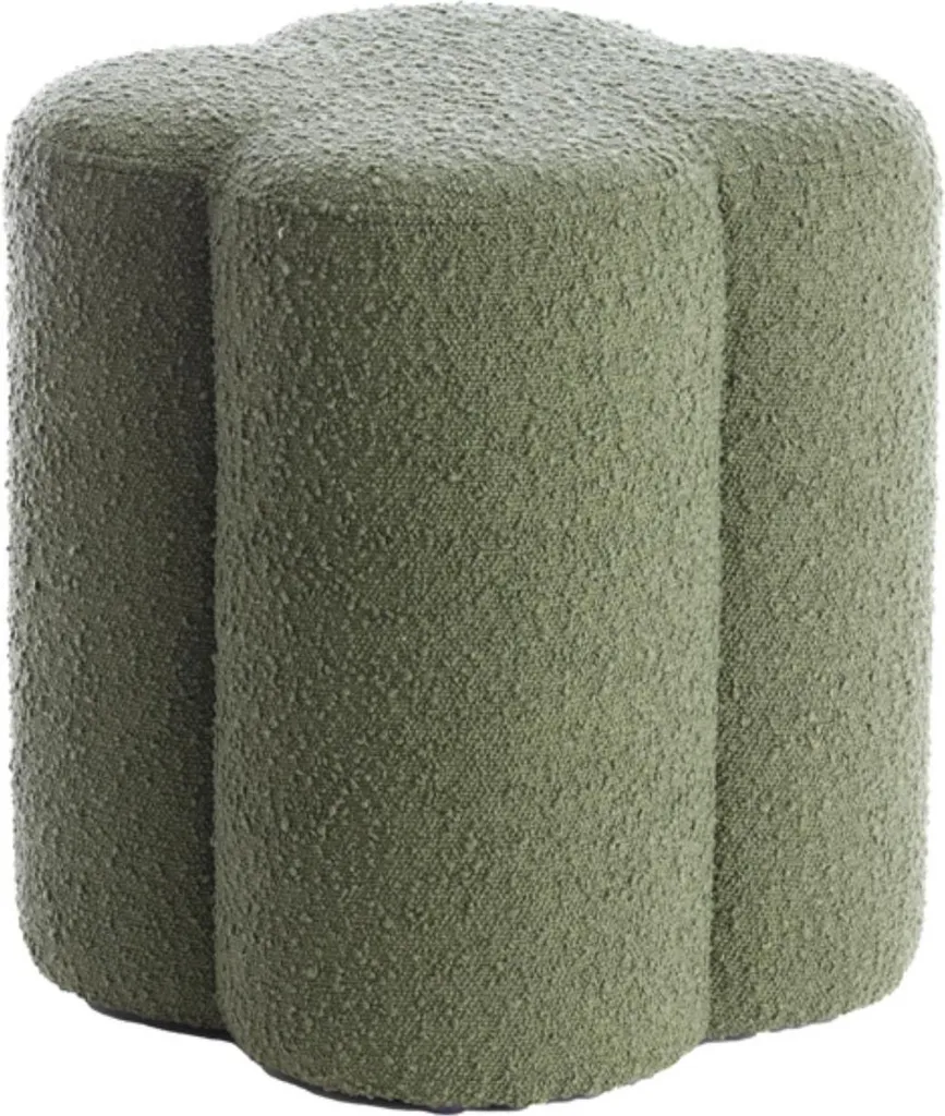 Pouf Repose-pieds Marron Clair ZENICA 53x41x38 cm - Idéal Salon et Bureau