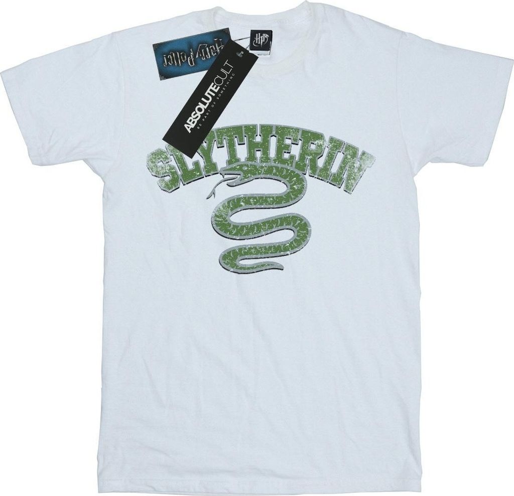 Harry Potter - "Slytherin" T-Shirt für Herren BI29012 (M) (Weiß)