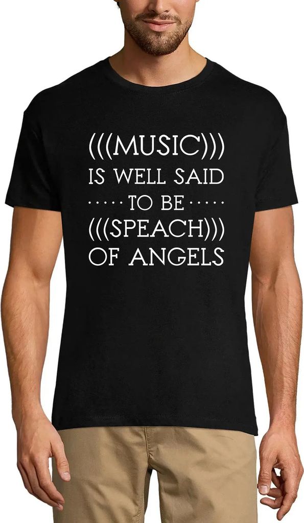 Herren Grafik T-Shirt Musik ist das Sprechen der Engel Definition Musiker – Music Is Speach Of Angels Definition Musician – Öko-Verantwortlich...