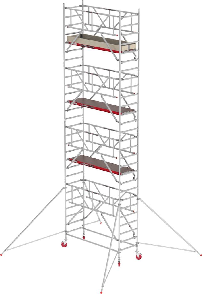 Altrex Fahrgerüst RS Tower 41 PLUS Aluminium mit Safe-Quick und Holz-Plattform 9,20m AH breit 0,90x2,45m