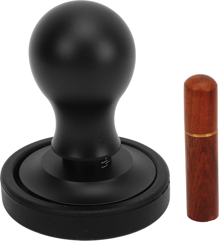 Kaffeestampfer Rührer Set Edelstahl Basis mit Skala Federbelastet Kalibriert Tamper Verteilung Werkzeug für Cafe Home