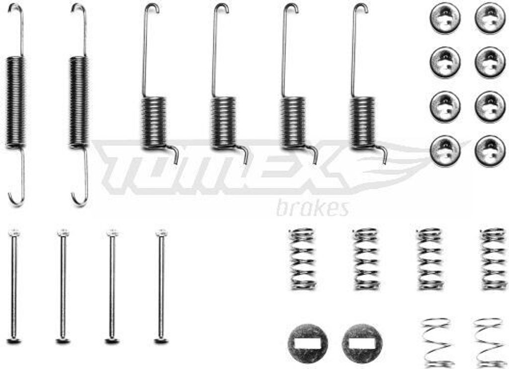 TOMEX brakes Zubehörsatz Bremsbacken TX 42-07 Hinten passend für MERCEDES-BENZ T1 Kasten (602) 0,27kg
