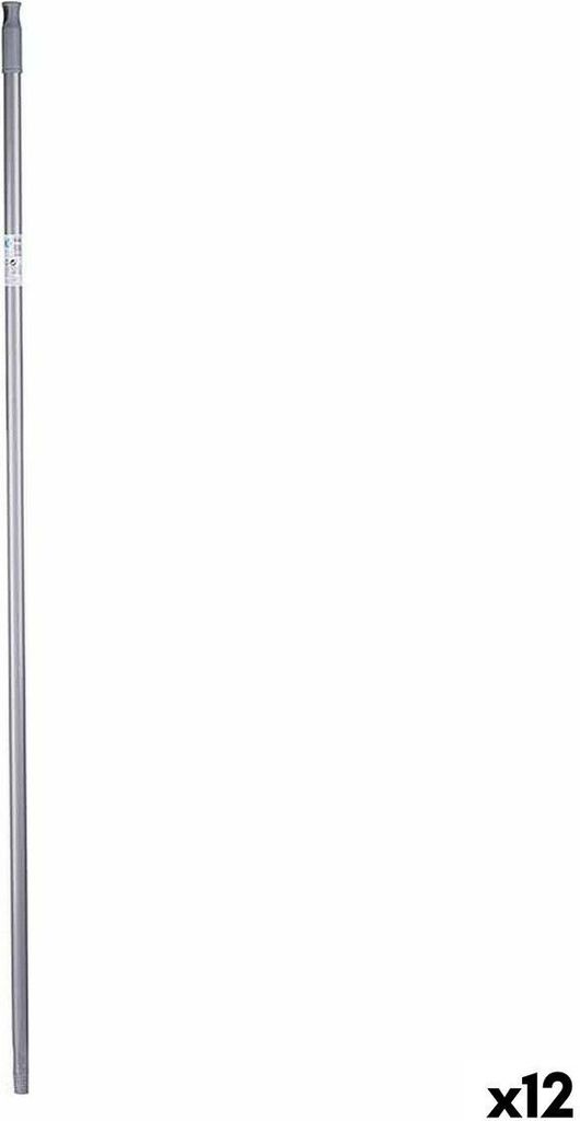 Besenstiel 2,3 x 130 x 2,3 cm Grau Metall (12 Stück)