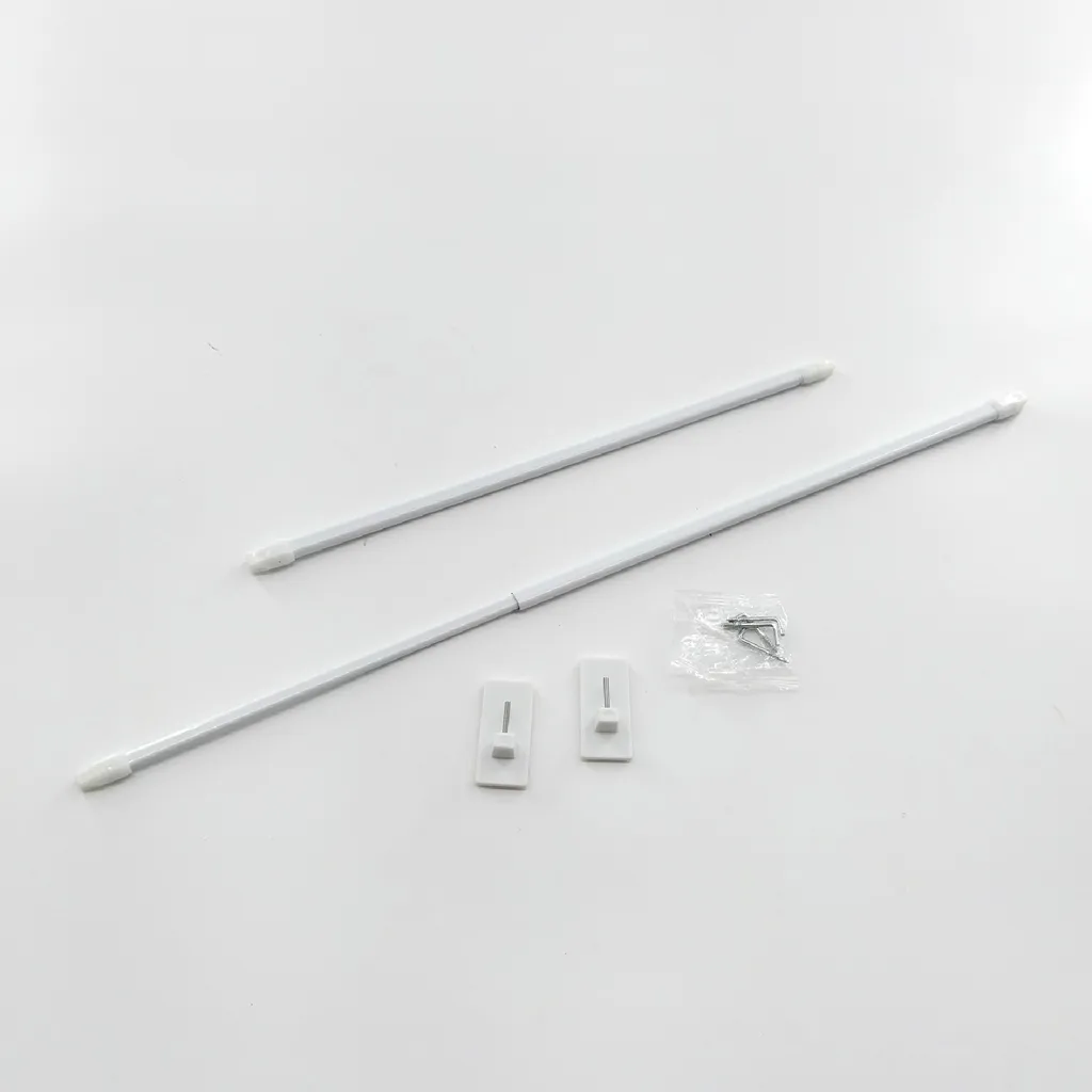 Tringle à rideaux sans perçage 30-50 cm blanche pour cadre de fenêtre