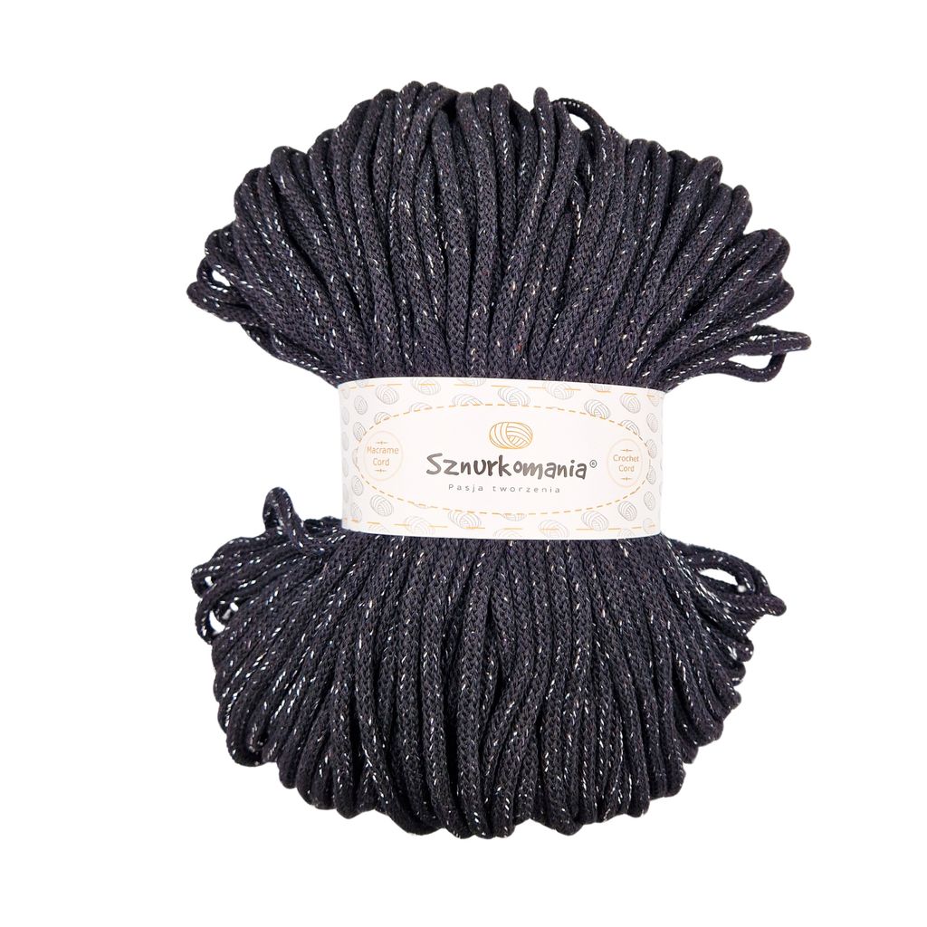 Glitzer-Baumwollkordel 5 mm, Kordel mit Kern, geflochtene Produktbild 