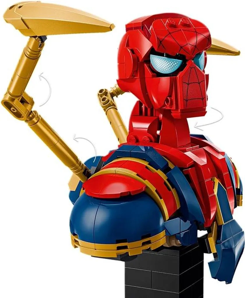 Buste Iron Spider-Man LEGO 76326 Figurine à Construire Marvel Adultes - 26