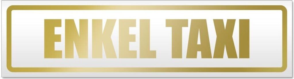 Kiwistar Enkel Taxi Magnetschild Schild magnetisch - 60cm Gold - Magnetfolie für Auto PKW Kfz