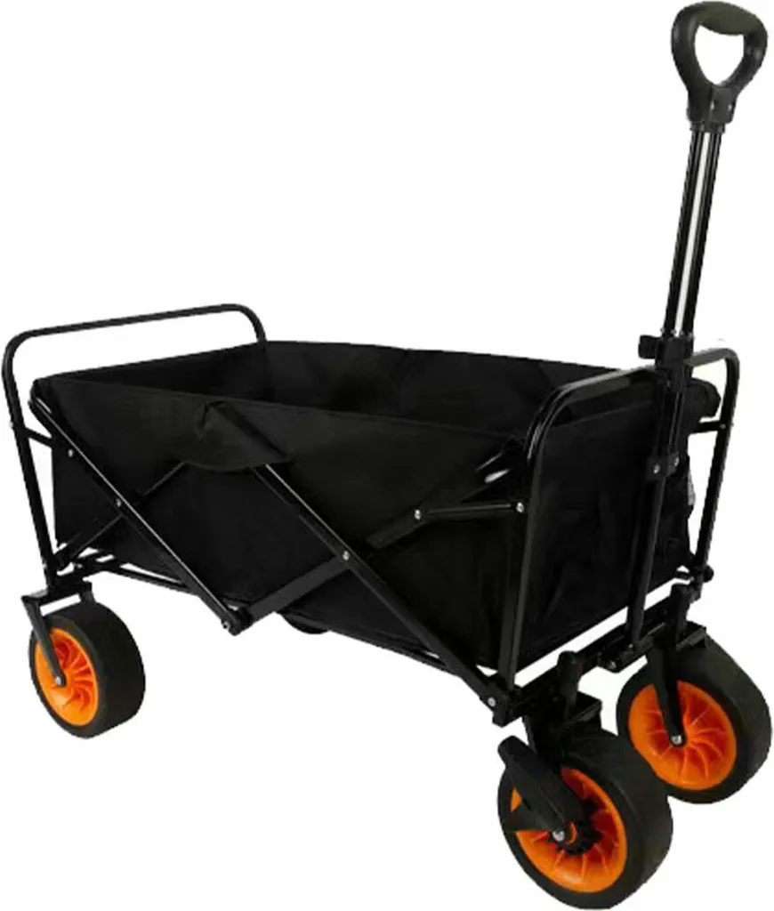 Chariot de Transport Pliable Robuste pour Jardin et Plage Marbueno Noir