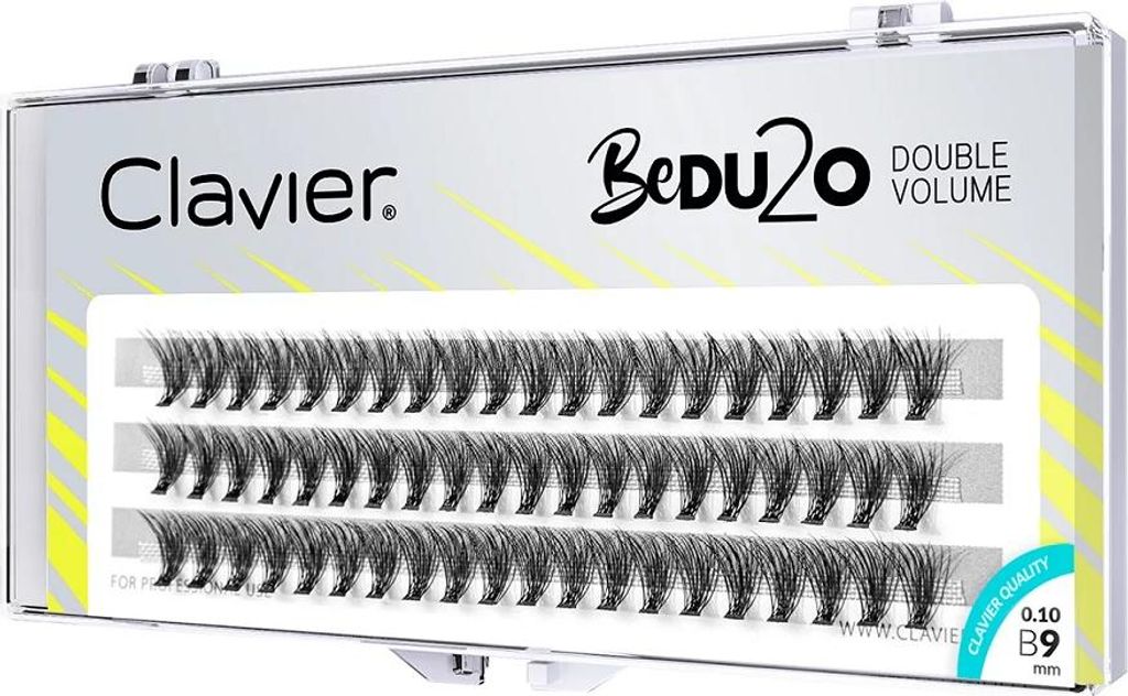 Clavier BeDU2O Double Volume Kępki rzęs 9mm