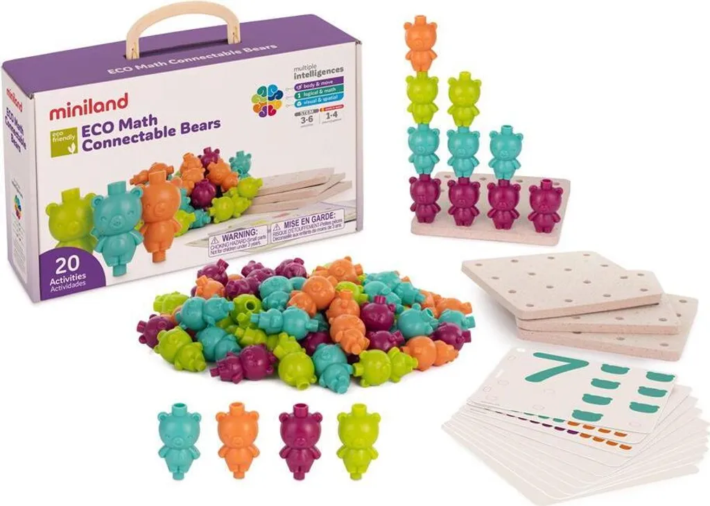 Oursons Mathématiques Miniland Multicolores - Kit de Tri Pédagogique - 5