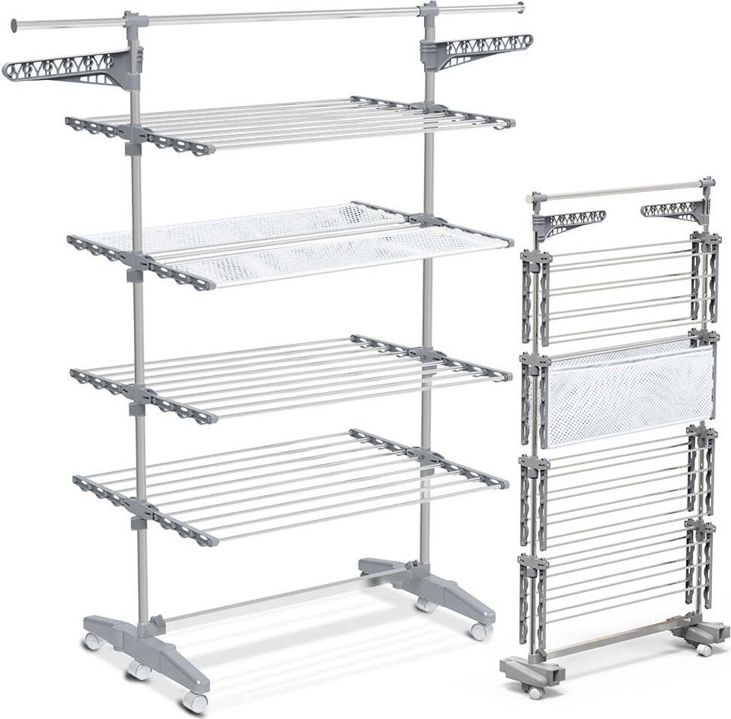 VOUNOT® 4 Ebenen Wäscheständer Turm für Innen, Produktbild 