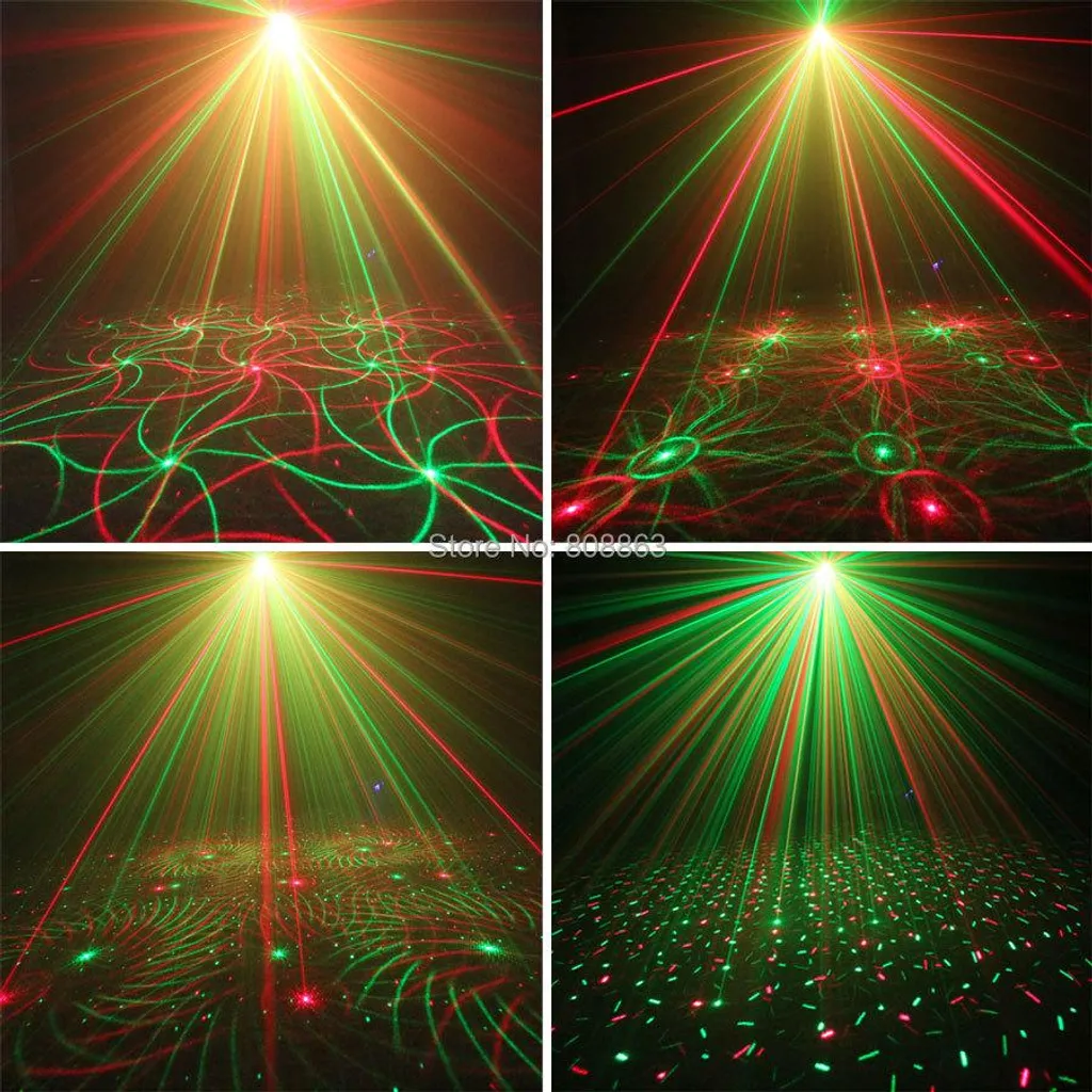 Projecteur laser extérieur avec télécommande et 4 motifs interchangeables - 2