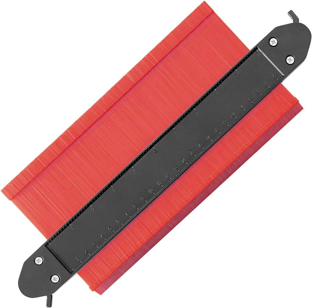 Arretierbare Konturenlehre, 10 Zoll/25 cm Kunststoff-Profilkopierer-Duplizierungslehre Profillineal Konturkopierer mit Arretierung für präzise Me...