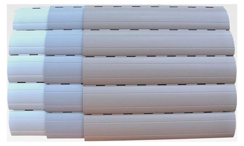 5 x 2 Meter PVC Rollladenlamelle Maxi 52mm Farbe: Weiß