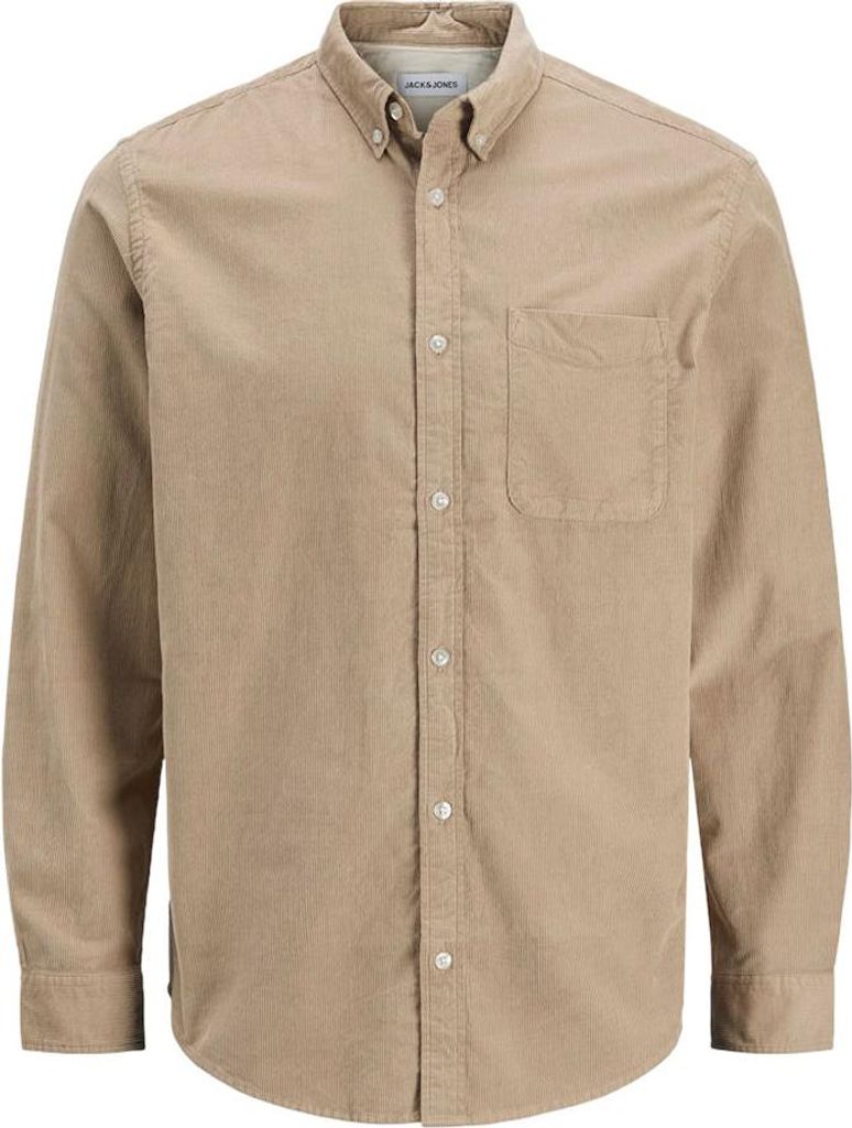 Jack & Jones Classic Cord Langarmhemd Beige L Mann Beige L