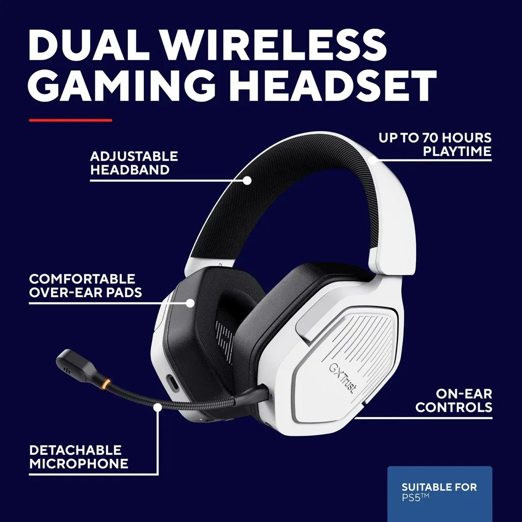 Trust GXT 493PS Carus Cuffie wireless per PS5 - 7