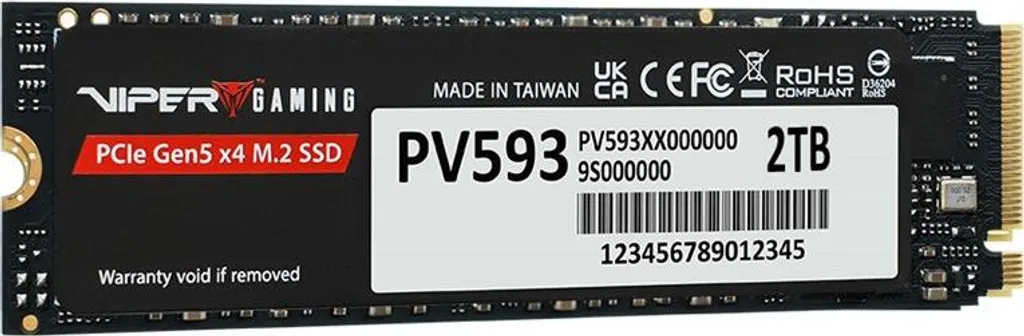 Patriot Viper PV593 SSD 2TB NVMe PCIe Gen5 x4 M.2 2280 Ultra Rapide