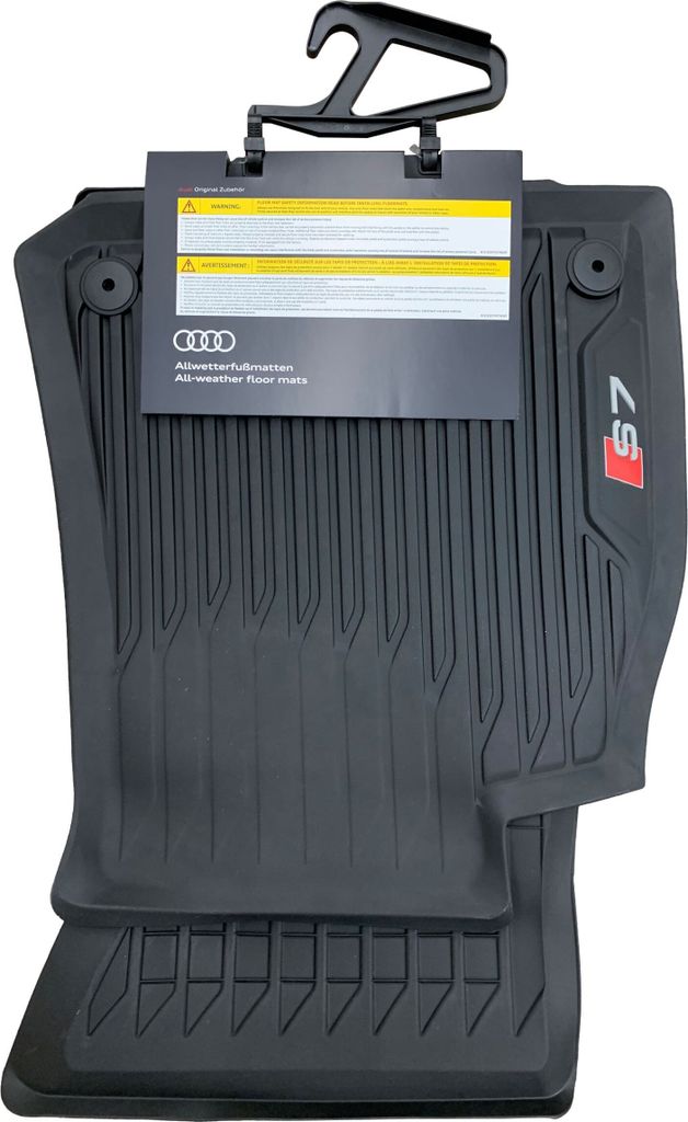 Original S7 Premium Gummi Fußmatten Matten SET VORN für Audi A7 und S7 4K 2017-