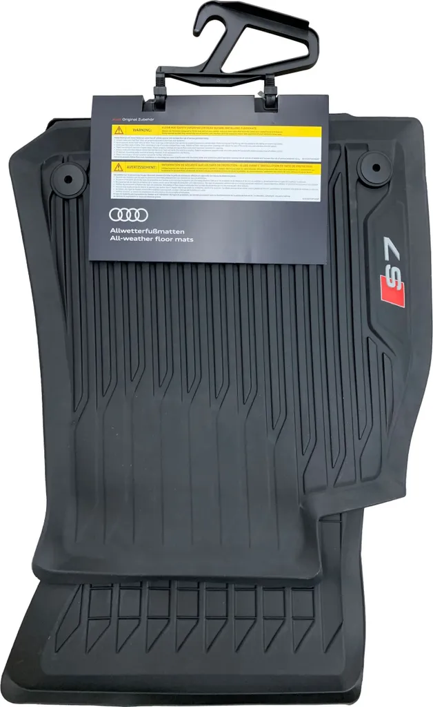 Set Tappetini Anteriori S7 Premium Audi A7 4K 2018+ in Gomma Originale