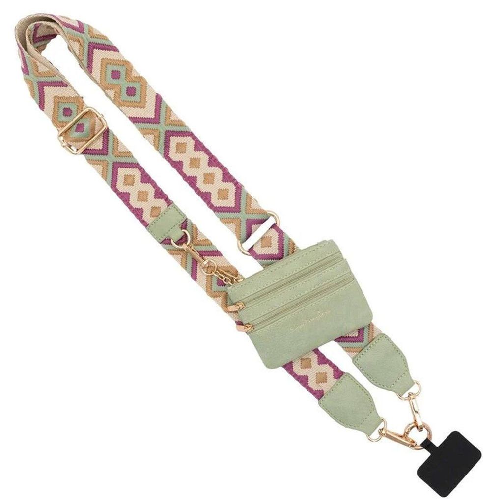 Handykette mit Tasche, Handykette Universal, Verstellbare Handygurt, Grün