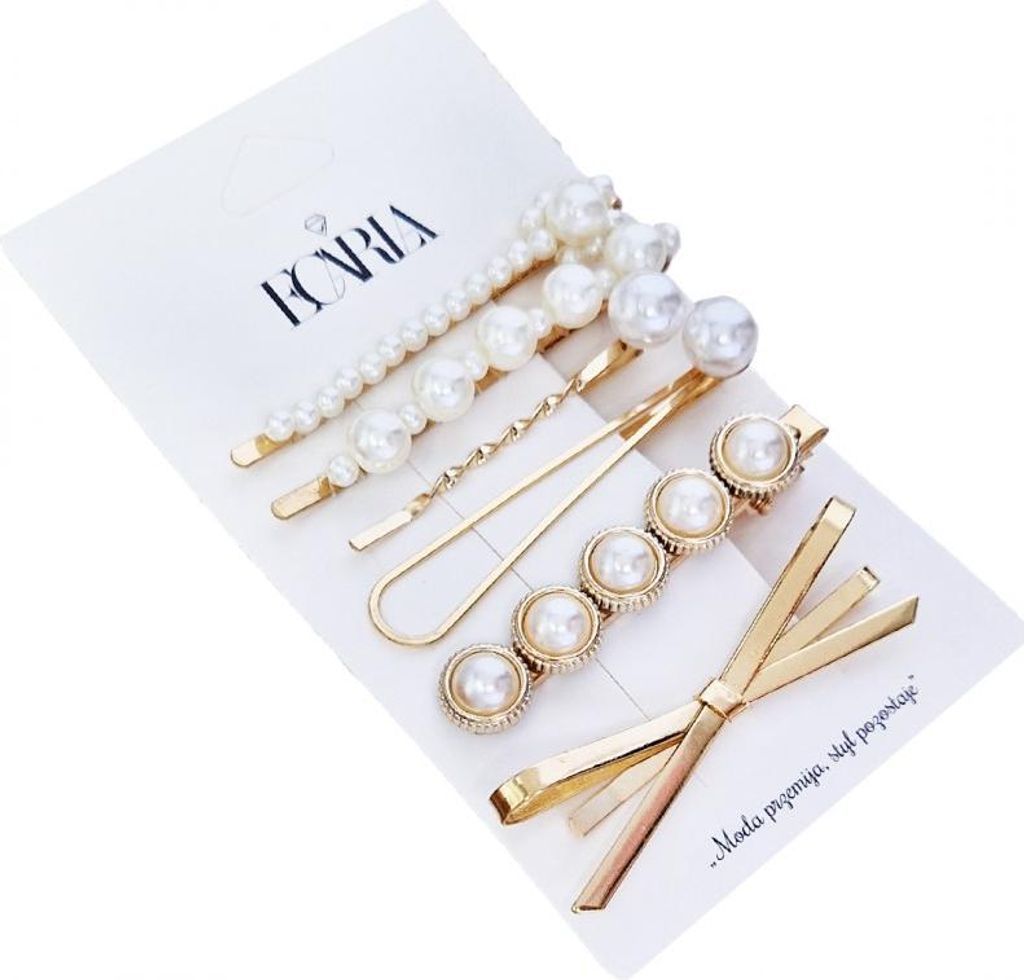Ecarla Exquisite Haarspangen-Set in Gold, 4er-Pack