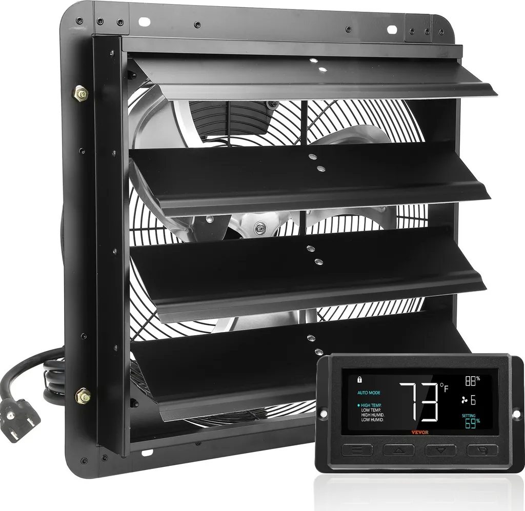 Extracteur d'air mural silencieux 406 mm moteur EC pour grand volume