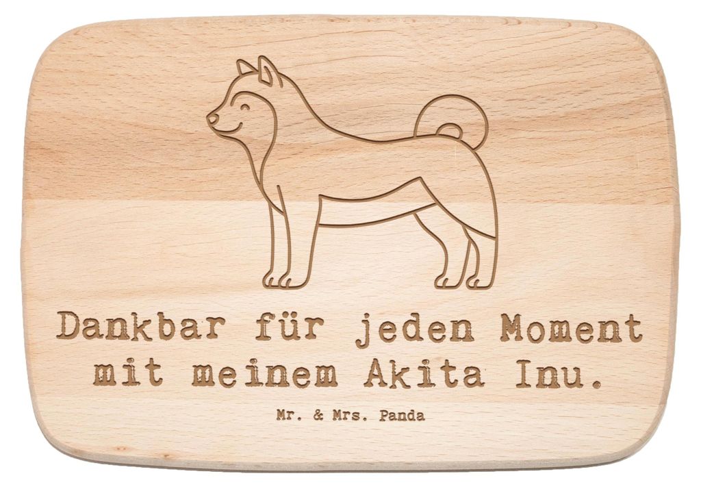 Mr. & Mrs. Panda Schneidebrett Akita Inu Moment - Transparent - Geschenk, Japanischer, Akita-Inu, buchenholzbrett, Küchenbrett, Frühstücksbrettc...