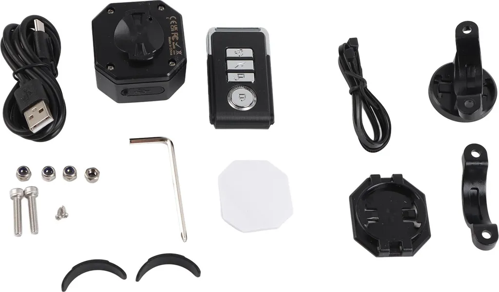 Alarme Vélo Antivol avec Télécommande Sans Fil et Rechargeable USB-C