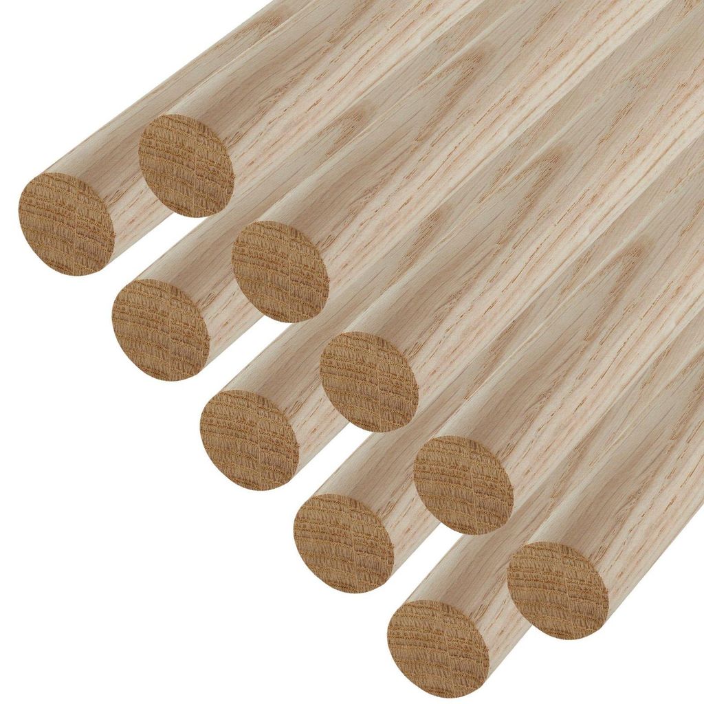 SOTECH Rundstab Eiche Ø 30 mm, Länge 800 mm – Holzstab für Produktbild 